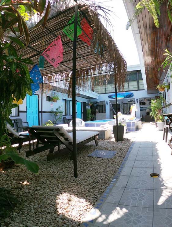 Outdoor area at Perico Azul Hotel in Jaco Costa Rica